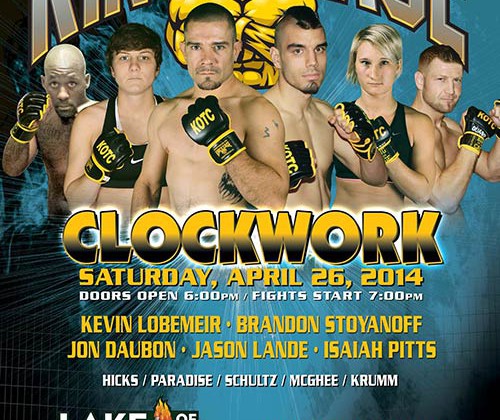 King of the Cage Presents “CLOCKWORK” at Lake of the Torches Resort Casino on April 26