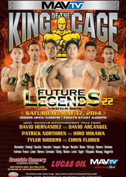 April 17 PRESS RELEASE -King of the Cage Presents “FUTURE LEGENDS 22” at Eastside Cannery Casino Hotel in Las Vegas