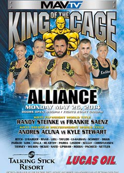 King of the Cage Presents “ALLIANCE” at Talking Stick Resort on Memorial Day Weekend