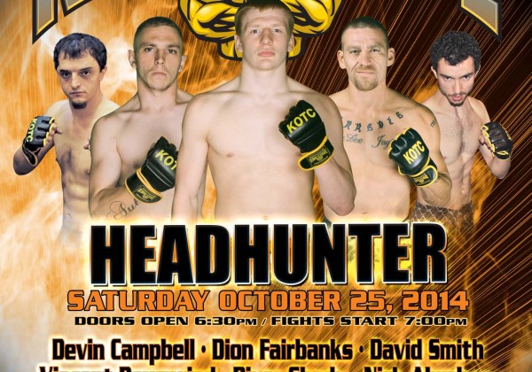 King of the Cage Presents “Headhunter” at Northern Lights Casino October 25th