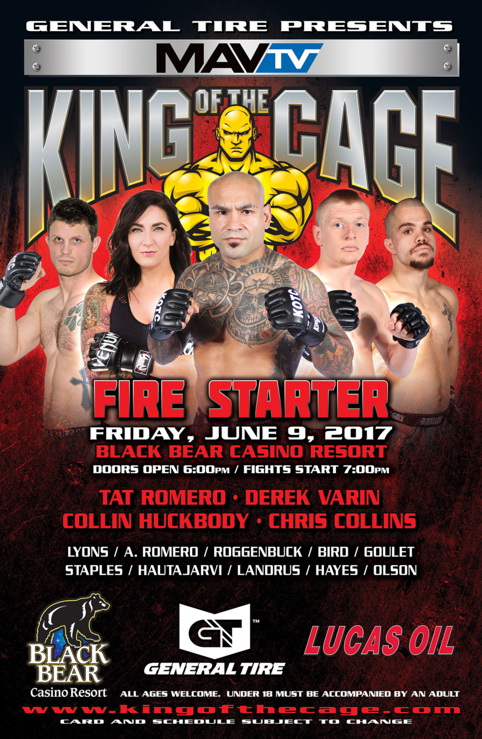 King of the Cage Returns to Black Bear Casino Resort on June 9 for