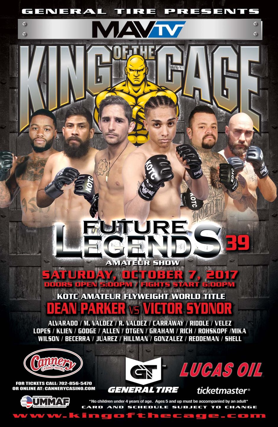 King of the Cage Returns to Cannery Casino Hotel on October 7 for