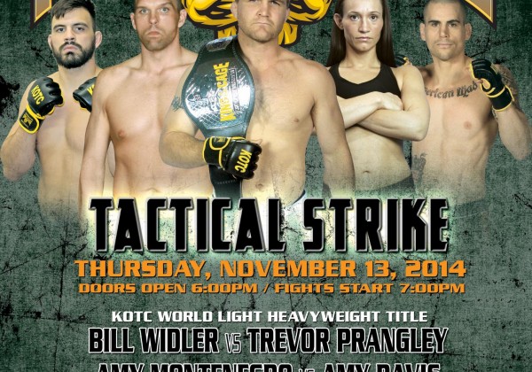 King of the Cage Presents “Tactical Strike” at Coeur D’Alene Casino Resort Hotel on November 13th